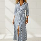 Women's short sleeve maxi dress for summer and casual wear front view
