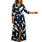 Women's short sleeve maxi dress for summer and casual wear side profile